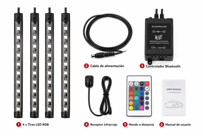 TIRA LED RGB BLUETOOTH PARA MOTO